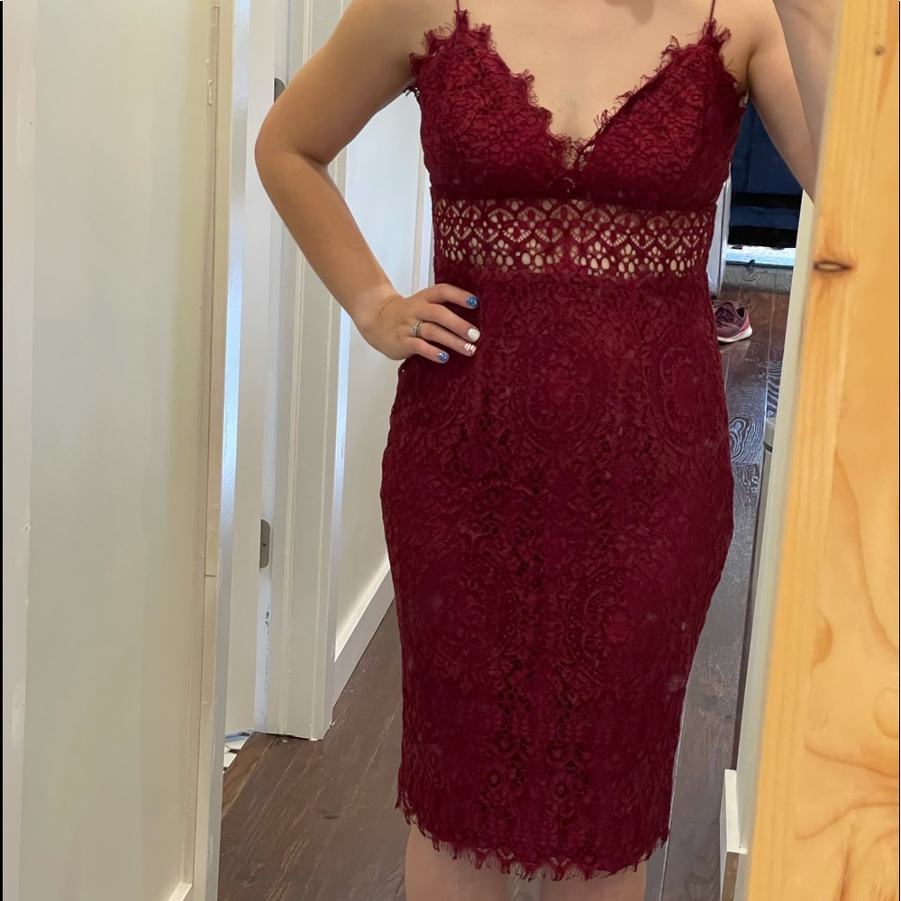 Red lace ASOS dress